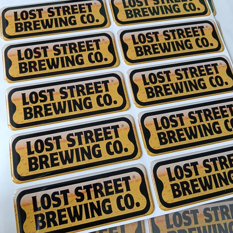100Pcs 3D Soft Resin Epoxy Dome Stickers Customized Logo Adhesive Transparent Waterproof Car Brand Labels