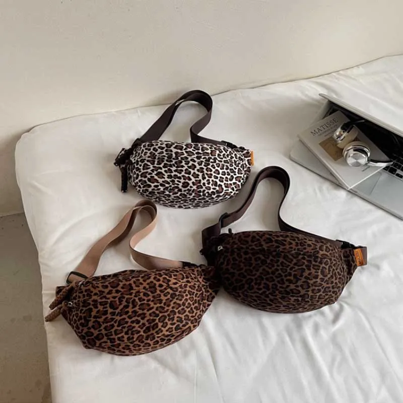 

Fashion Crossbody Bag, Trendy Sporty Multifunctional Waist Bag Waist Packs bolsa Women's Leopard Print Chest Bag, Autumn/Winter