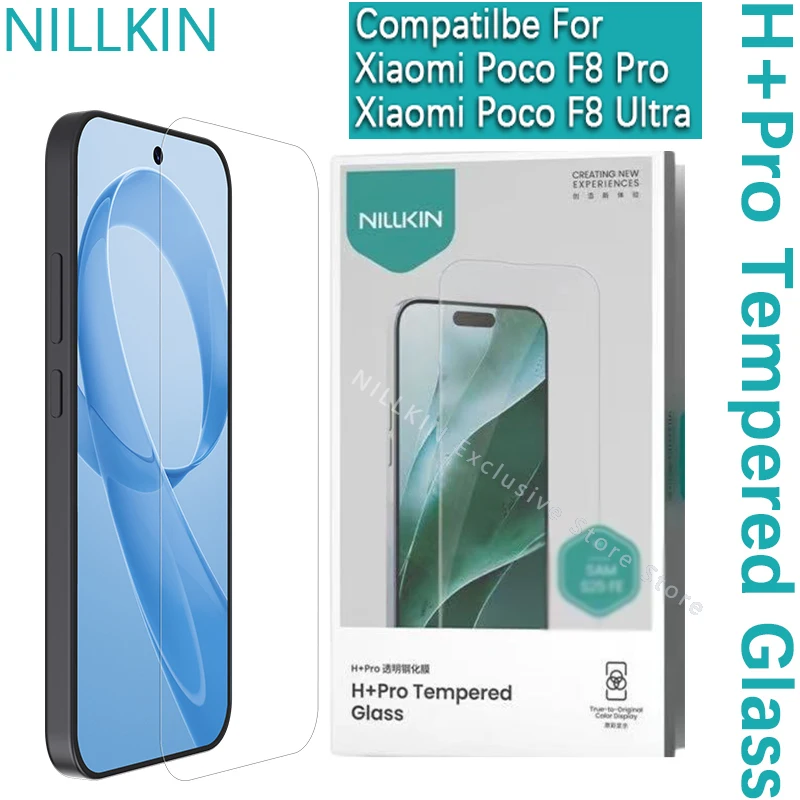 

Nillkin For Xiaomi Poco F8 Ultra F8 H+PRO Explosion proof high-definition tempered glass half screen tempered protective film