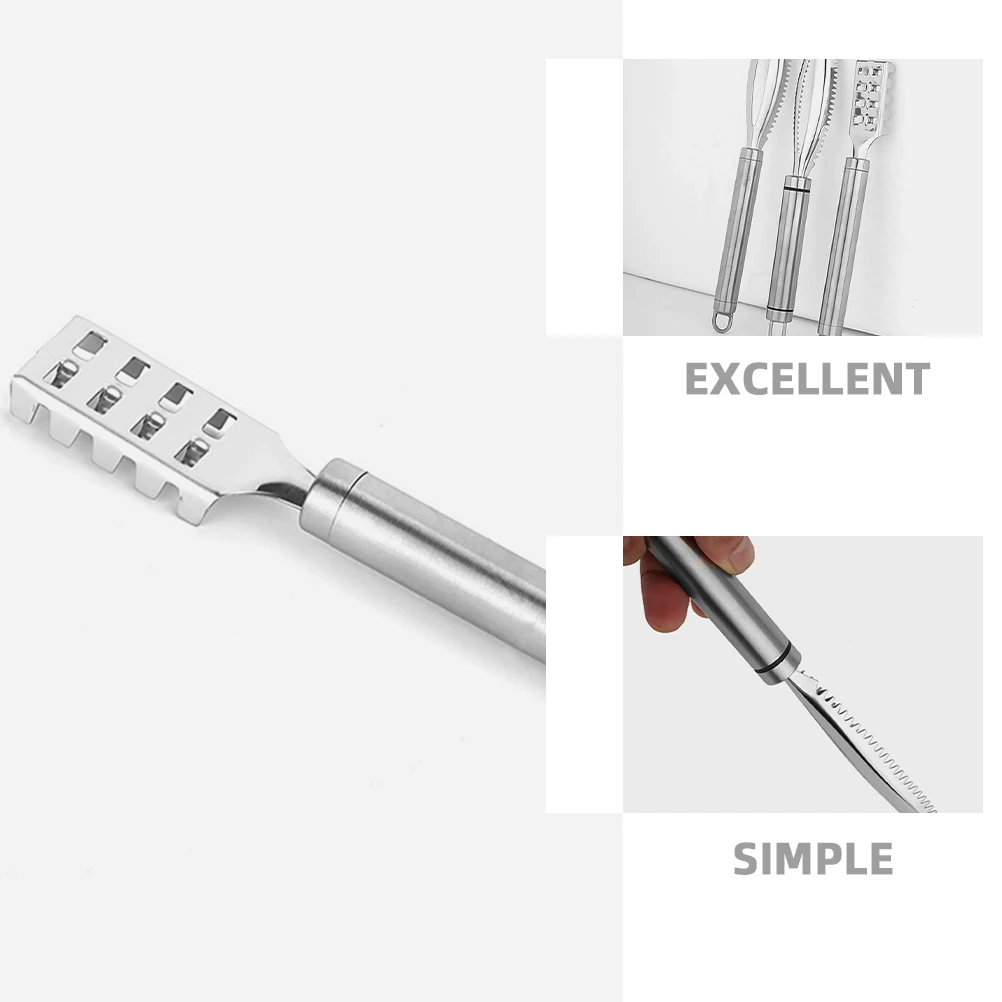 

3pcs Planer Remover Stainless Belly Cleaner Multipurpose Skin Cleaner Kitchen Gadget Reusable Descaler Tool