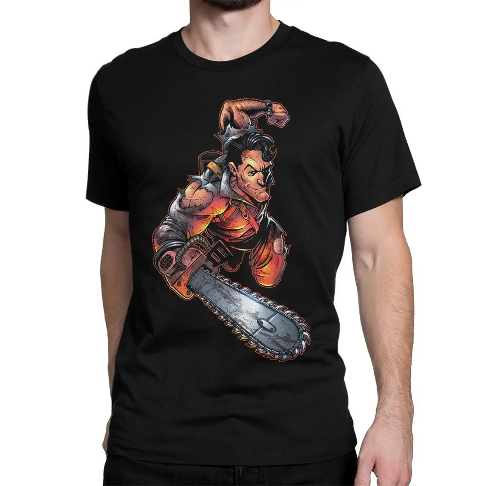 Ash Williams Evil Dead T Shirt 100 Cotton  All Sizes yw 317 vintage Washed Unisex fashion Stretched Soft Stylish Slightly homme