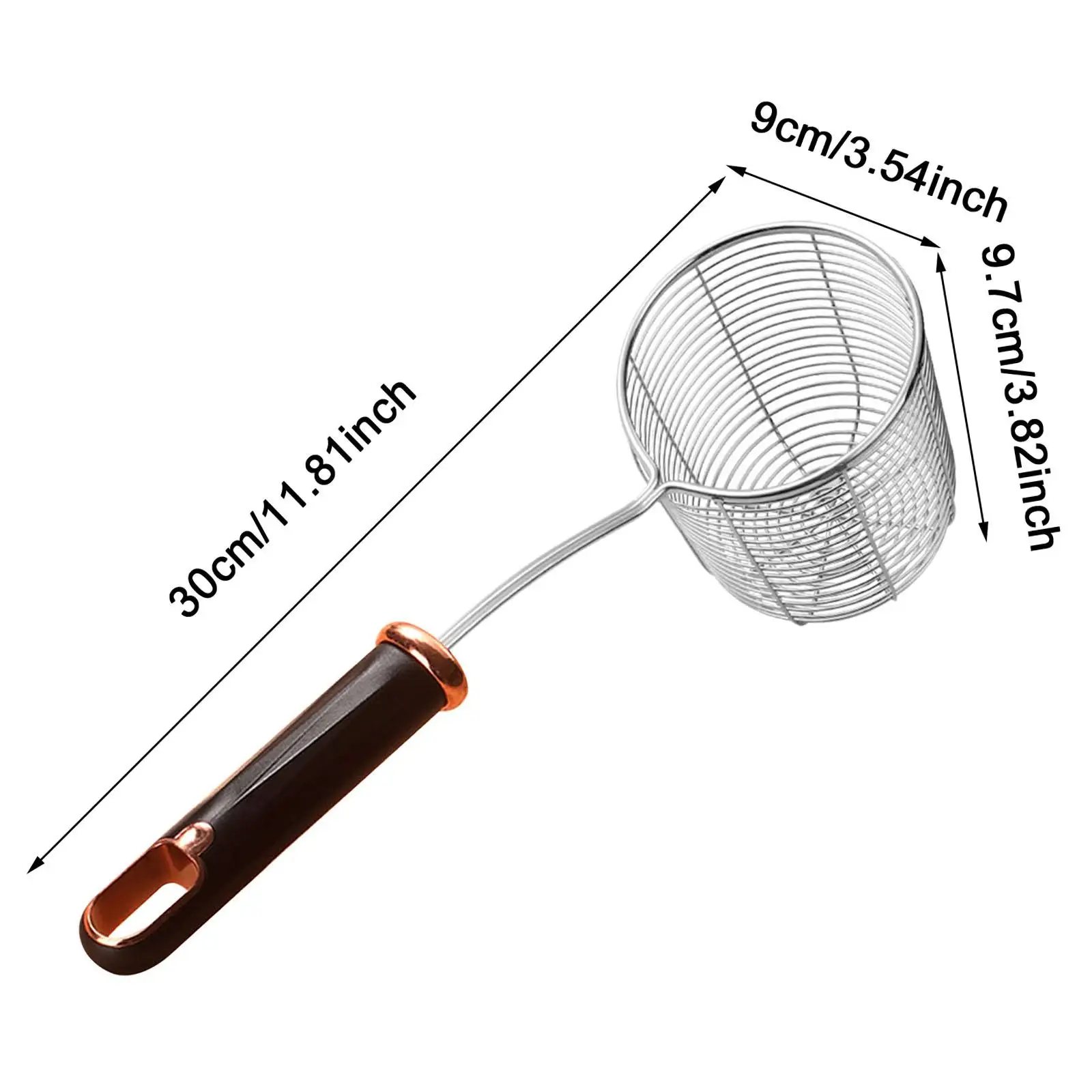 Skimmer Ladle Hanging Food Strainer Colander for Kitchen Meatball Frying