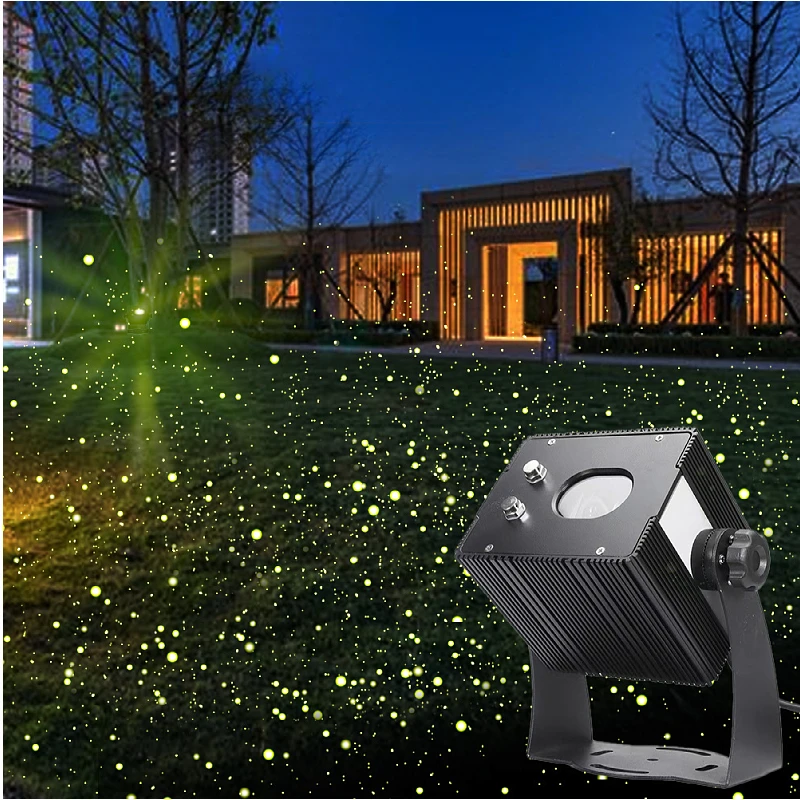 

20 Вт IP65 водонепроницаемые светодиодные рекламные фонари индивидуальный цвет открытый сад лазерная проекция моделирование светлячок лазерный эффект свет