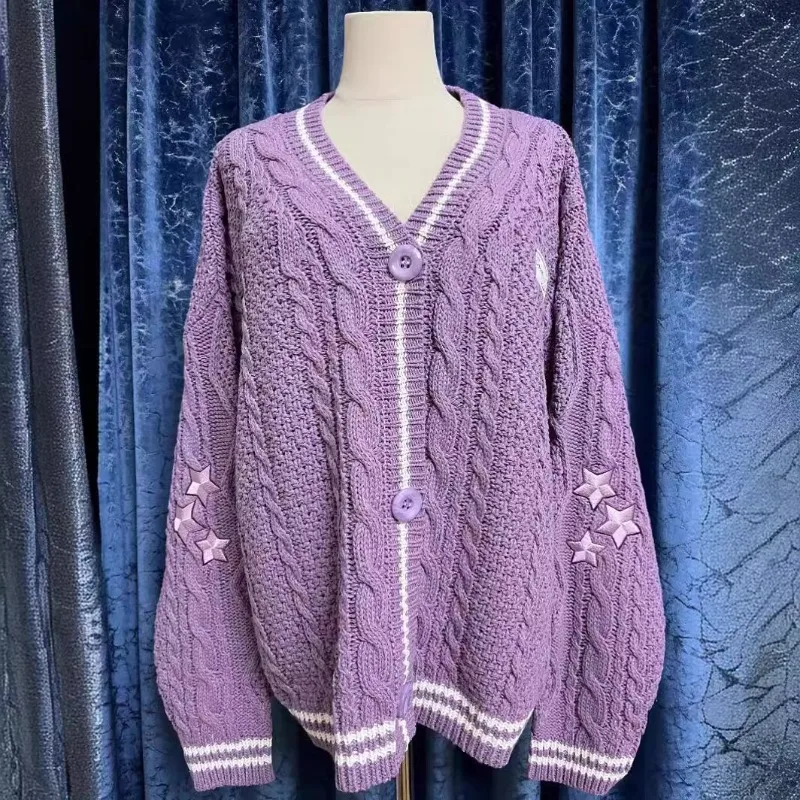 

Women's Fall Winter Tops Coat Sweater Cardigan Vintage Simple Loose Casual Design Fashion Advanced Soft Niche Versatile Skinny