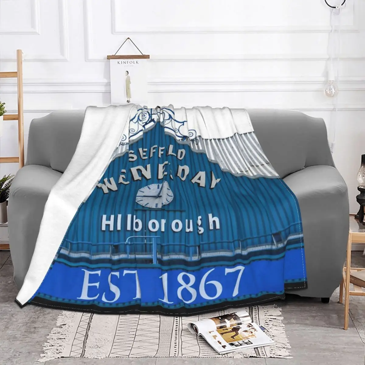 Sheffield Wednesday Famous Clock Home Bedroom Couple Blankets Winter Warm Blanket Throw Blanket