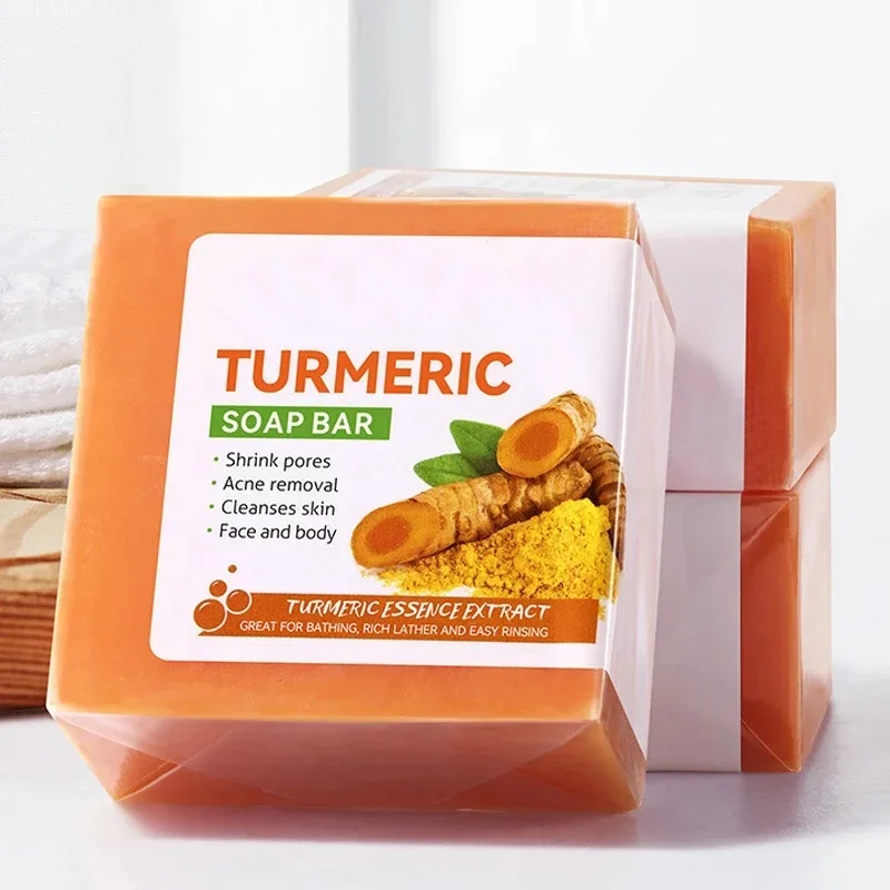 

Hand Made Turmeric Soap Body Cleaning Lightening Dark Underarm Leg Body Cleansers Brightening Face Soap Tender Skin Care Beauty