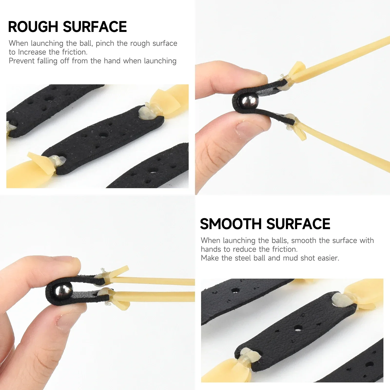 1.5/2.0mm High Quickly 1-5PCS Slingshot Hunting Powerful Flat Rubber Band Elasticity Outdoor Catapult Shooting Accessories