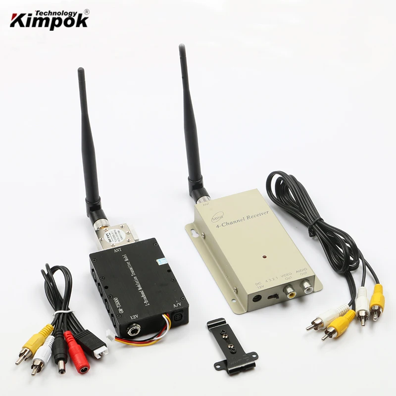 1.2Ghz 30km UAV FPV Video Link 5W 1200Mhz Wireless AV Transmitter and Receiver with 4 Channels