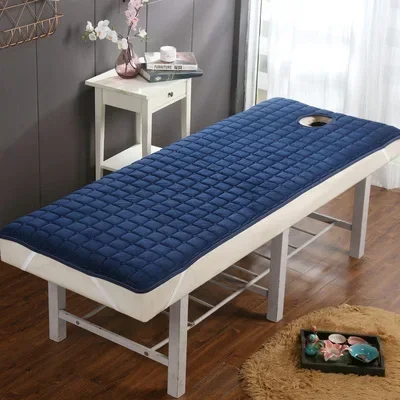 Anti-slip Thickened Bed Mattress for Beauty Salon Barber Shop Table Bed Sheet Massage SPA Elastic Band Bed Cover With/no Hole