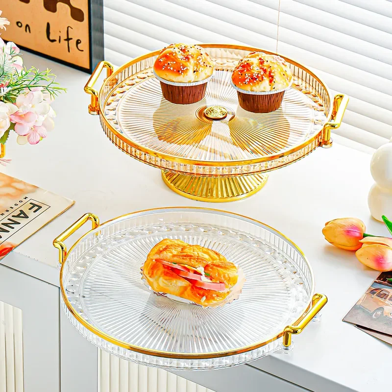 for High-end Tall Cake Tray Chinese Refreshment Afternoon Tea Fruit Tray Banquet Fruit and Vegetable Tea Break Pastry Display
