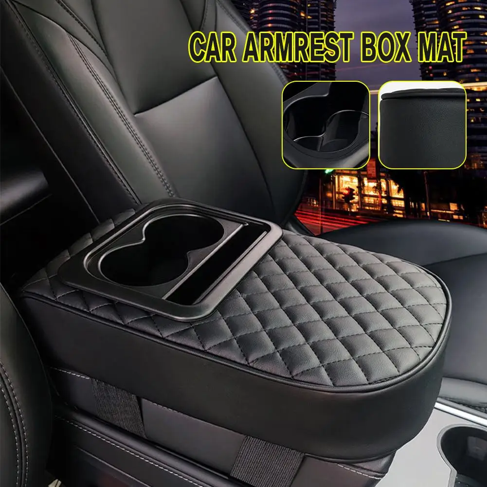 

Four Seasons Universal Multifunctional Height Increasing Cup Armrest Box Booster Armrest Holder Mat Pad Pad Car Auto Parts M1Q0