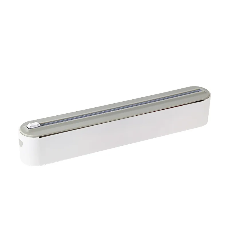 Magnetic Wrap Dispenser Cutter Adjustable Cling Film Foil Wax Paper Holder Box with Slide Cutter for Kitchen Baking