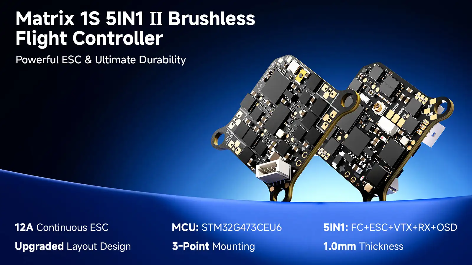 BETAFPV Matrix 1S Brushless Flight Controller (5IN1 II) For FPV Air65 II Air75 II Meteor65 Pro Meteor75 Pro Whoop Drone