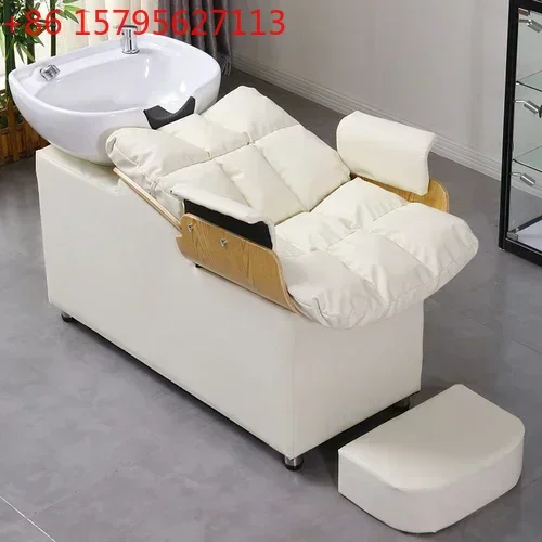 

Элитное парикмахерское кресло-мойка с массажем головы, полулежачее, для салонов красоты