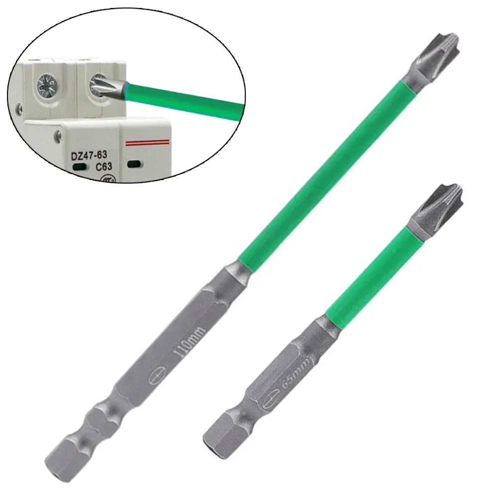 Batch Head Screwdriver Bit Magnetic FPH2 Green Power Tools Screwdriver Bit Switch 110mm Nutdrivers Disassembly
