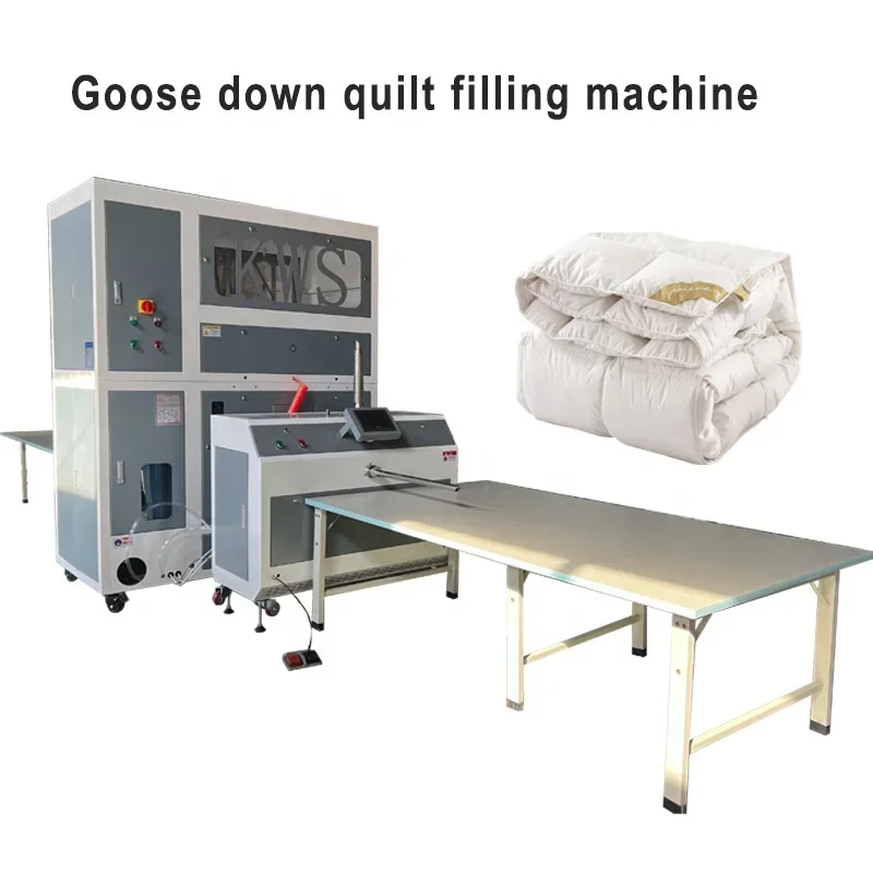 High Capacity Automatic Ultralight Underquilt Filling Machine with PLC Weighing