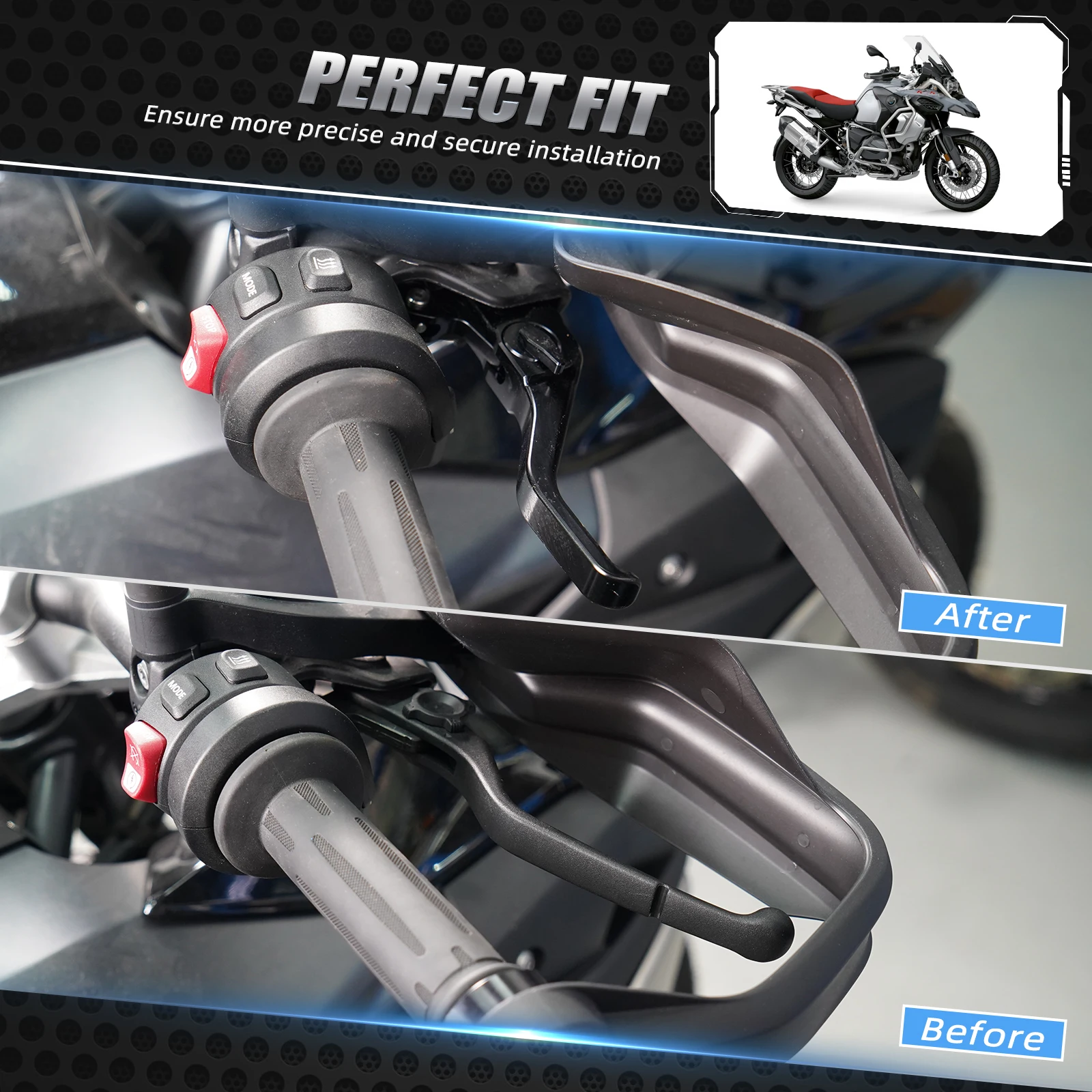 Shorty Bremskupplungshebel für BMW R1250GS R1200GS Adventure R1250 1200GS R nineT R1200R R1200RS R1200RT R1250R R1250RS R1250RT – Detail 3
