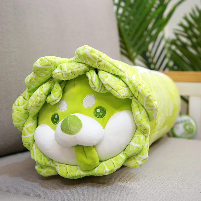 Creative vegetable cabbage dog plush toys wholesale cabbage pillow gifts