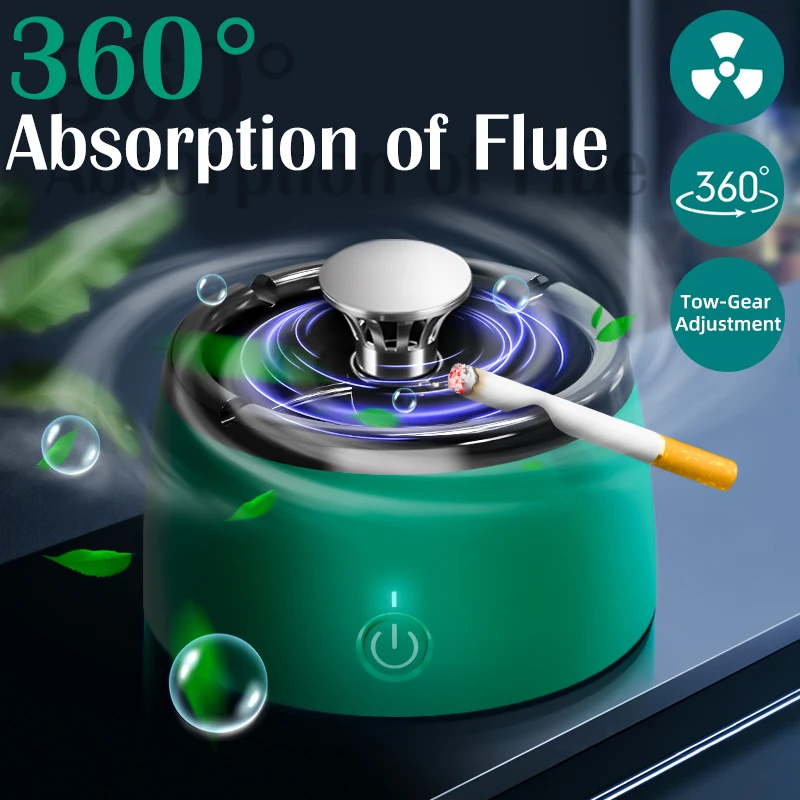 Ashtray with Air Purifier Function Multipurpose for Filtering Second-Hand Smoke From Cigarettes Remove Odor Smoking Accessories