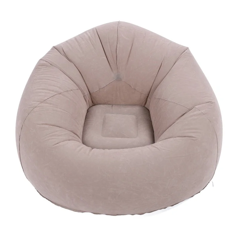 Inflatable Lounge Chair Portable Sofa Couch For Living Room Bedroom Balcony Reading Room Gray