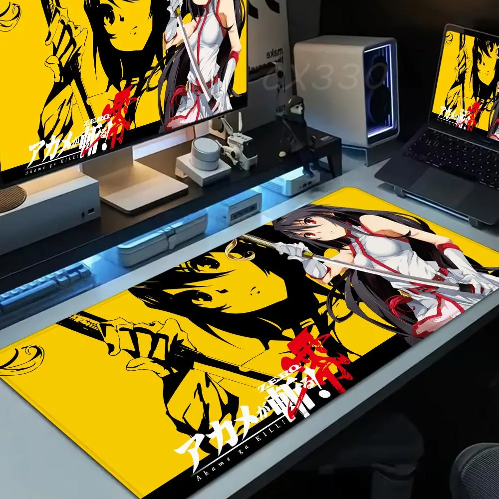 Akame Ga Kill Mouse Pad Large Computer Mousepad Office 1000x500mm XXL Pc Gamer Non-slip Rubber Keyboard Deskmat