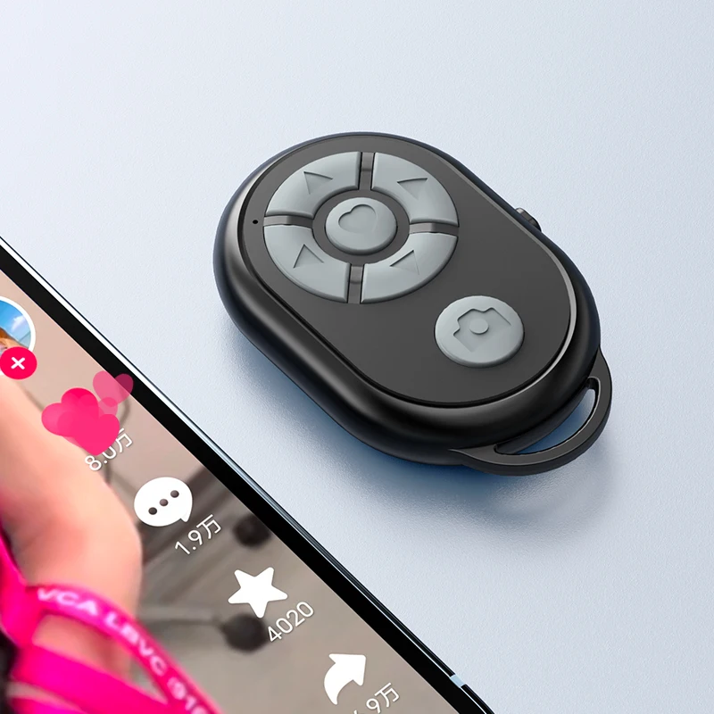 Mini Wireless Bluetooth Remote Shutter Controller Button Selfie Camera Rocker Shutter Remote Control Page Turning Douyin Liker