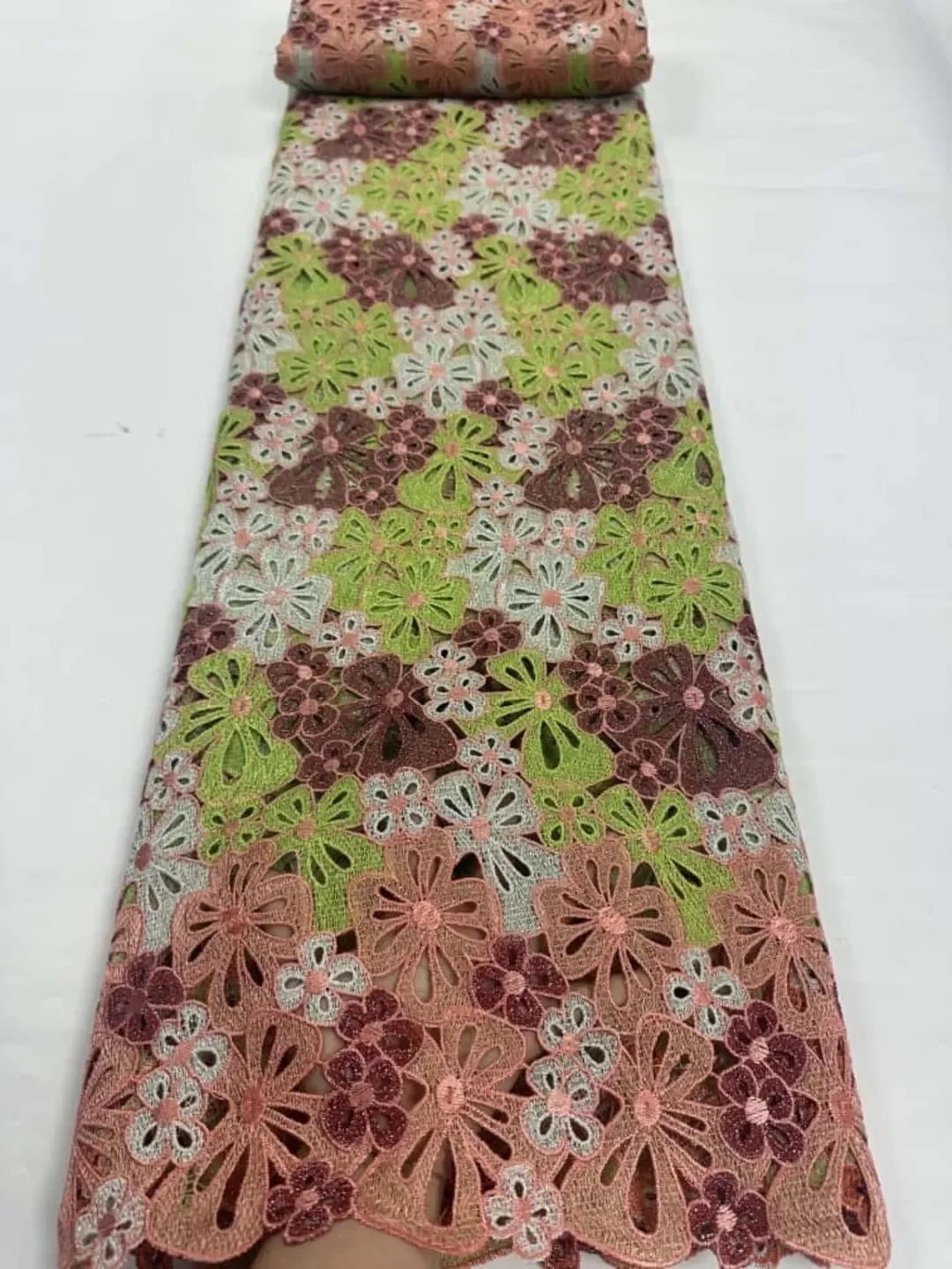

African Cord Guipure Lace Fabric 2025 French Asoebi Chantilly Water Soluble Lace Fabric High Quality For Party Dress