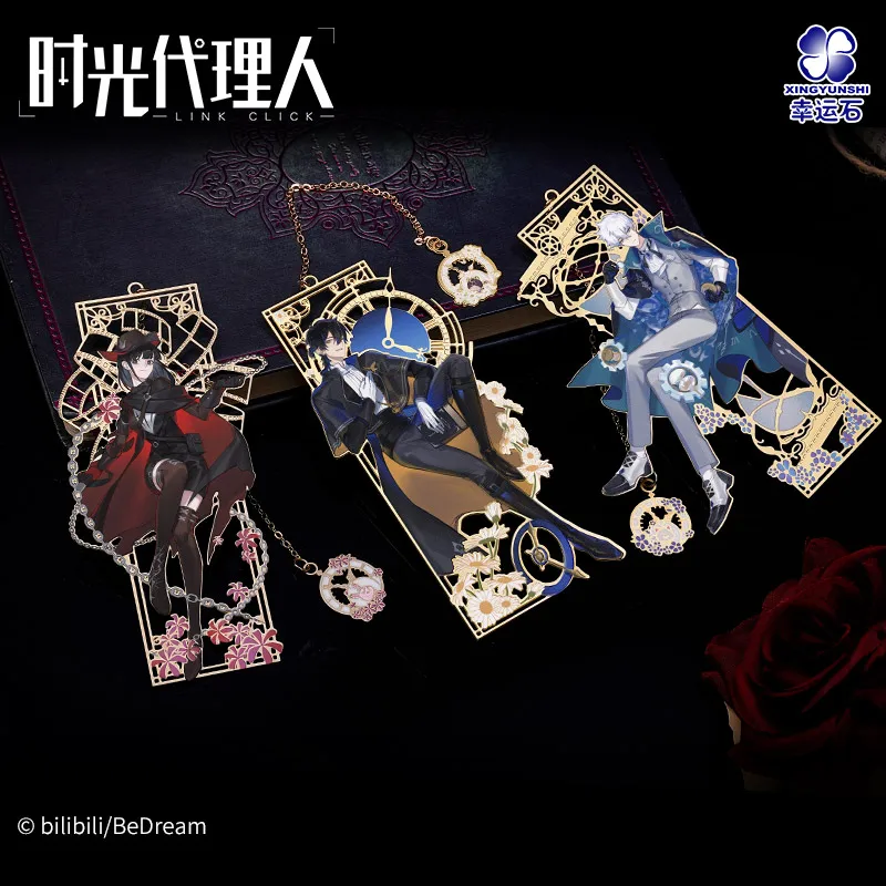 Link Click Anime Metal Bookmark Cheng Xiaoshi Lu Guang Qiao Ling Action figure Stationery Painting Reading Book Clip Gift