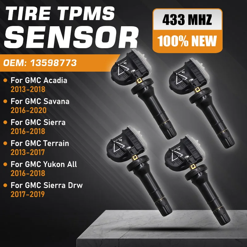 

Датчик давления в шинах для GMC Sierra, GMC Yukon 2016-2018, TPMS для GMC Acadia 2013-2018, GMC Savana 2016-2020, GMC Terrain 2013-2017