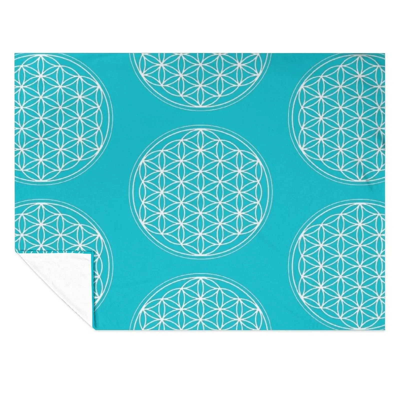 

Flower of life silver Throw Blanket Decorative Throw Hairy Soft Plaid Sofas Blankets