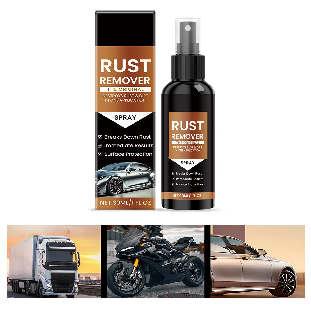 Car Scratch Remover Car Rust Removal Spray Derusting Spray Suitable For Metal Car Chains Rust Stain Inhibitor Paint Maintenance - Image 3