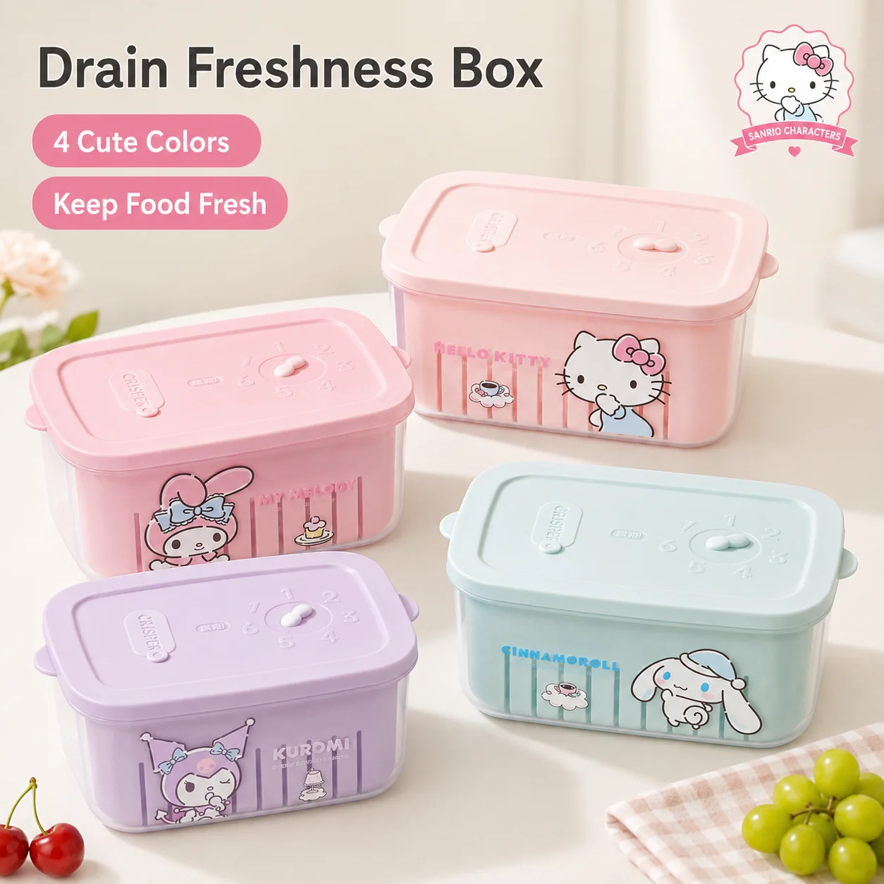 Food Storage Not Plastic - Контейнер для хранения продуктов Sanrio Hello