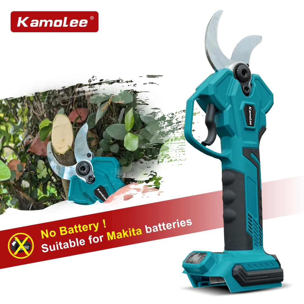 Kamolee 50mm Brushless Cordless Electric scissors Pruner pruning Shears Efficient Fruit Tree Bonsai Pruning Branche Cutter