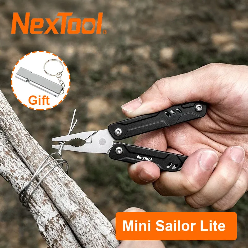 

NexTool Mini Sailor Lite 10 в 1, многофункциональные плоскогубцы, складные ножницы, EDC, уличный безлопастной брелок, многофункциональный инструмент для путешествий