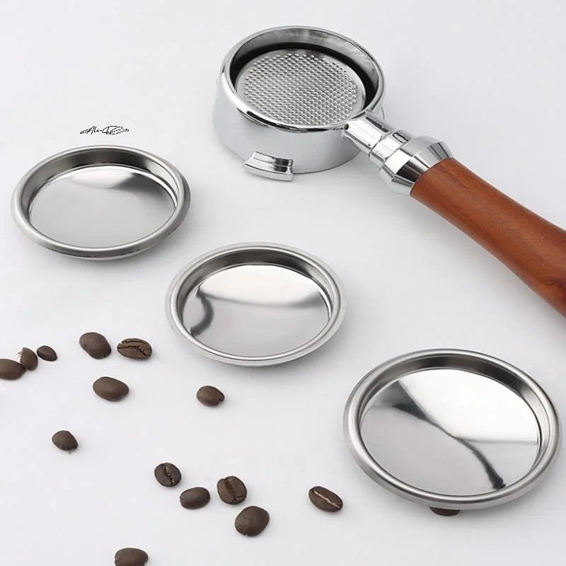 Stainless Steel Coffee Blind Filter Bowl 51/54/58mm Non-Pressurized Filter Cup for Backwashing in Semi-Automatic Coffee Machines