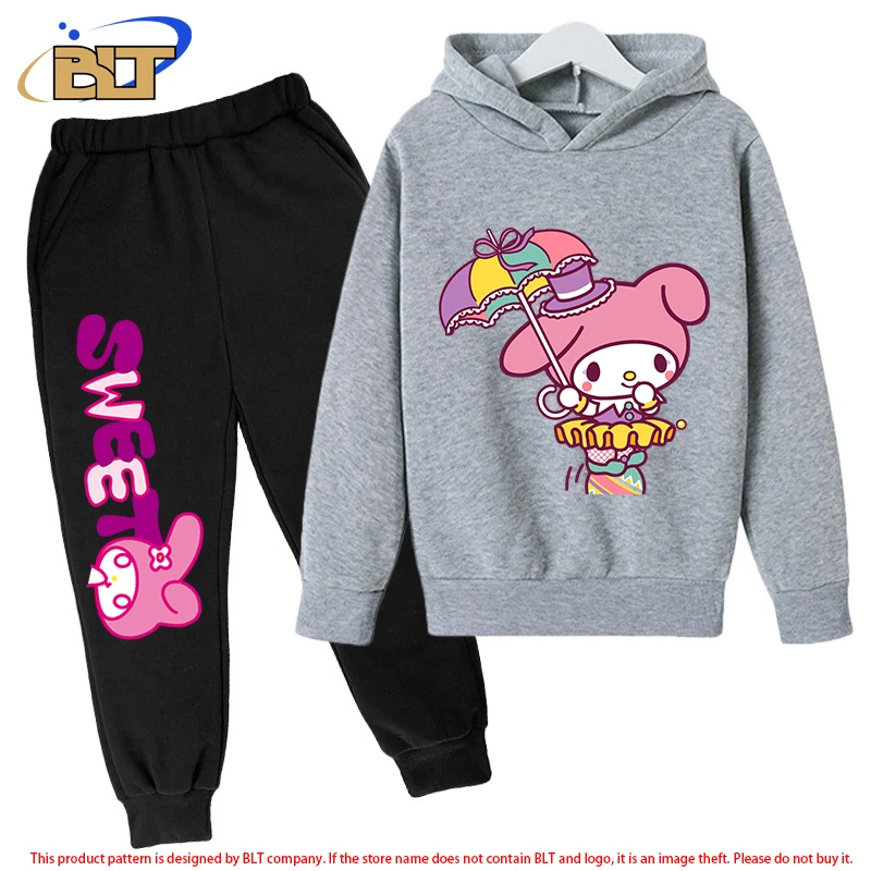 الأطفال الوالدين والطفل مجموعة 2-12Y الكبار/الأطفال نفس هوديي + السراويل الرياضية الكرتون طباعة صدى الأسرة السفر الزي #5