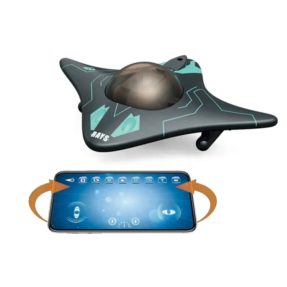 Mini barco teledirigido submarino Spy, 2,4G, Control por aplicación con cámara, WIFI, FPV