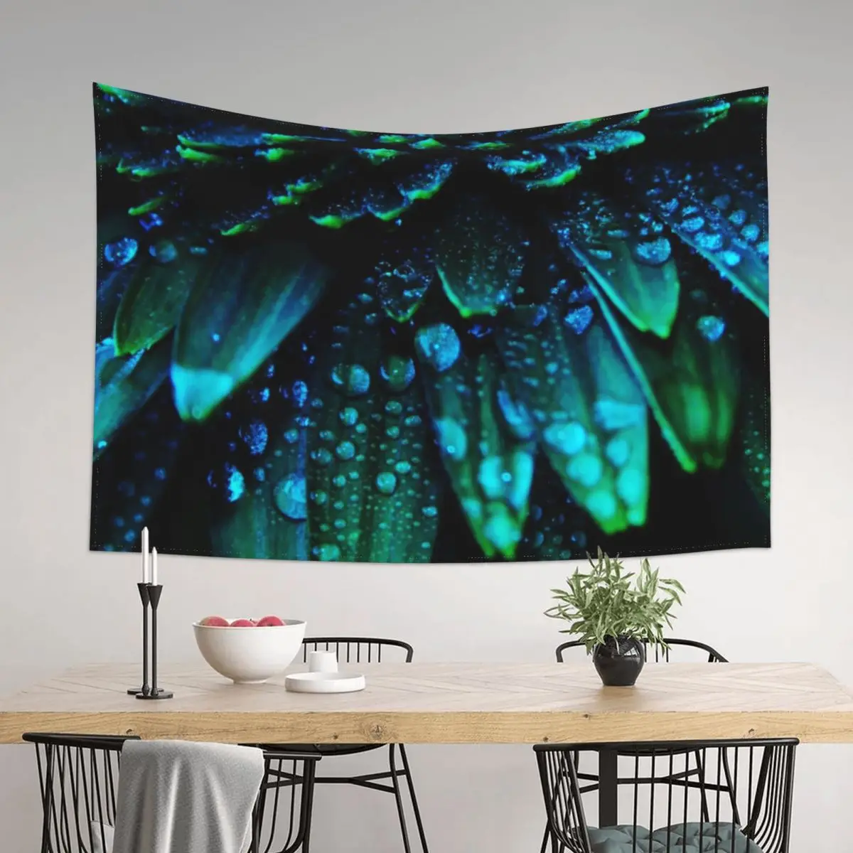 

Gerbera Daisy - Midnight Blue Flower photography by Ingrid Beddoes Tapestry Decoration For Home Decoration For Bedroom Tapestry