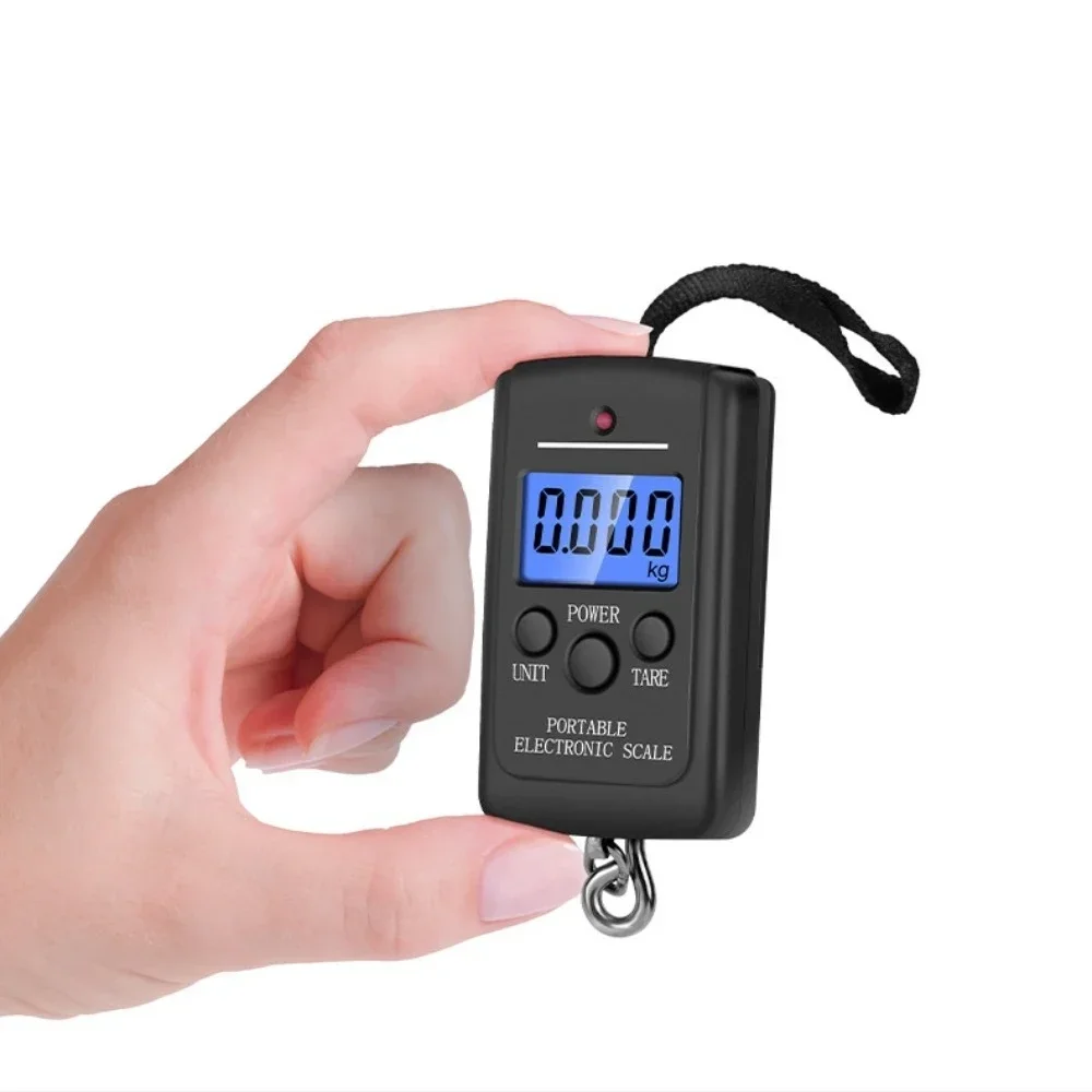 40kg X 10g Mini Digital Scale for Fishing Luggage Travel Weighting Steelyard Hanging Electronic Hook Scale