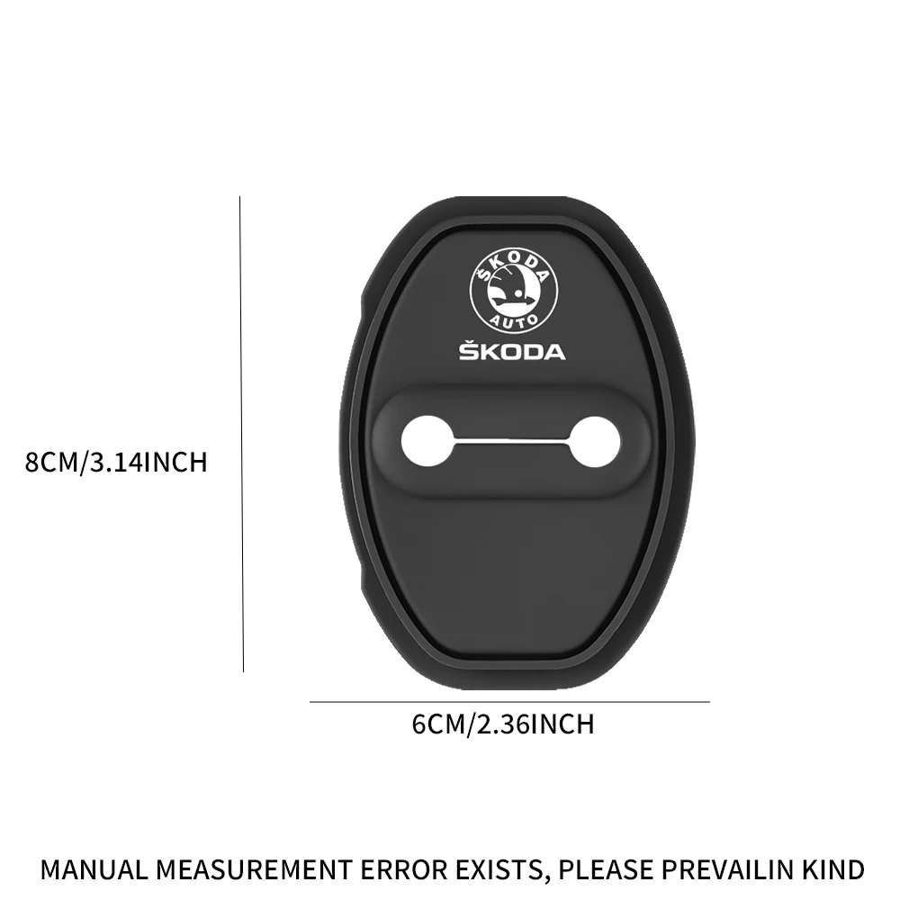 2/4PCS Silicone Car Door Lock Buckle Latches Cover Anti-collision Protection Cover For Skoda Rapid Octavia Superb Fabia Rapid