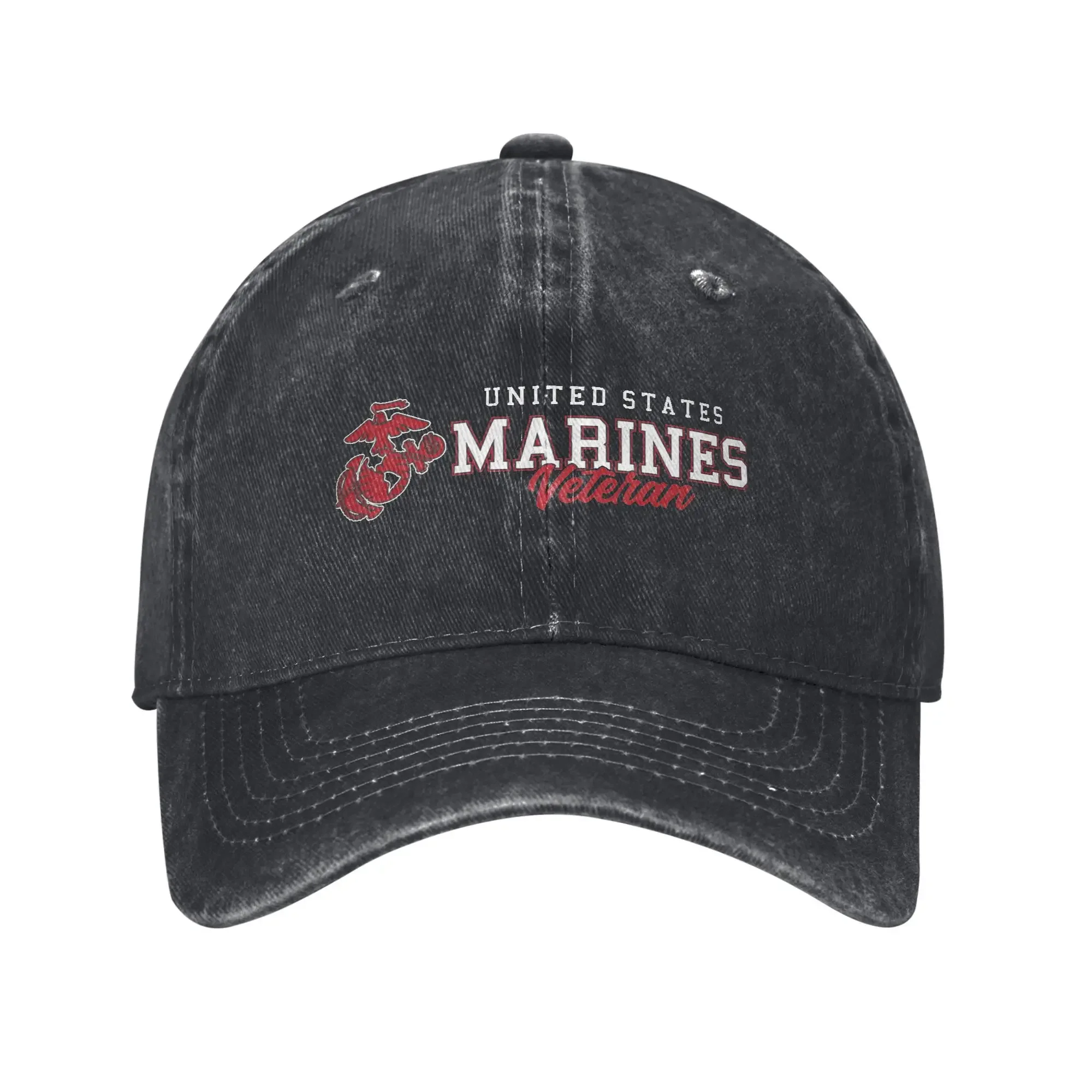 Vintage Military US Marine Corps USMC Baseball Caps Unisex Distressed Sun Cap Veteran Outdoor All Seasons Travel Adjustable Hats