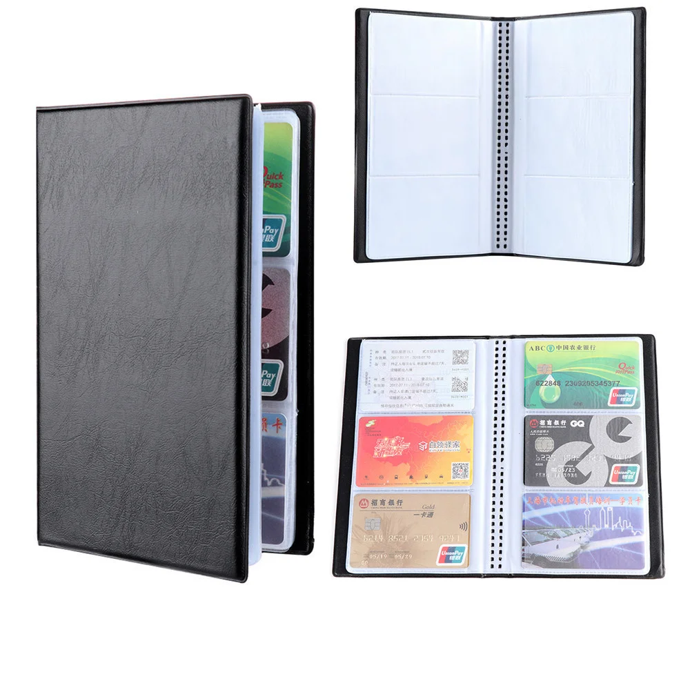 40~300Slots Card Album PU Cards ID Credit Card Holder Book Case Organizer Business Cards ID Container Credit Card Holder Case