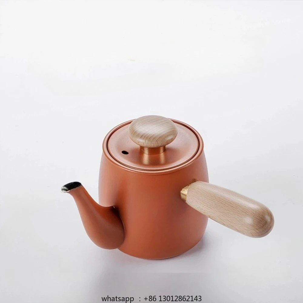 

300 мл чайный кофейник из нержавеющей стали, китайский чайник кунг-фу, горшок для постоянного дня, чайник с ручкой из орехового дерева, посуда для кофе, чайная посуда