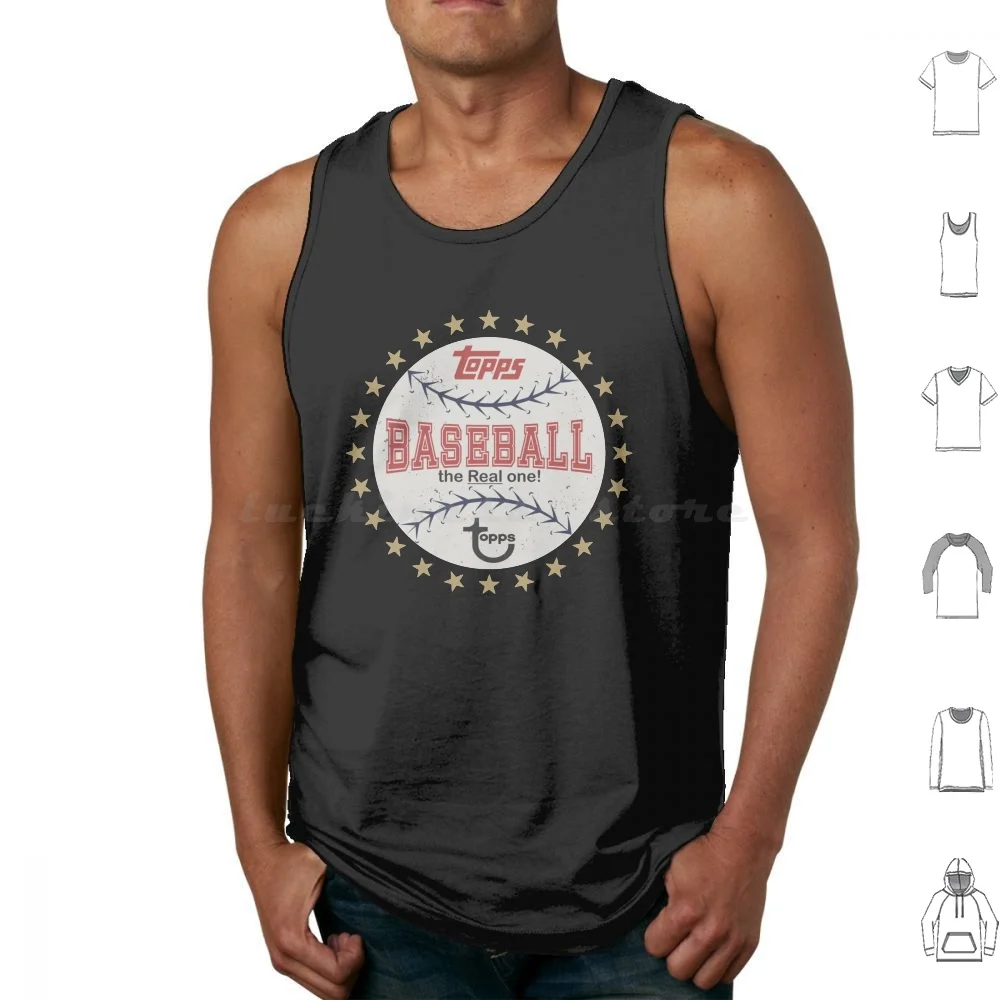 Topps Baseball The Real One! Tank Tops Print Cotton Collecting Topps Vintage Vintage Baseball Topps Baseball Old Baseball