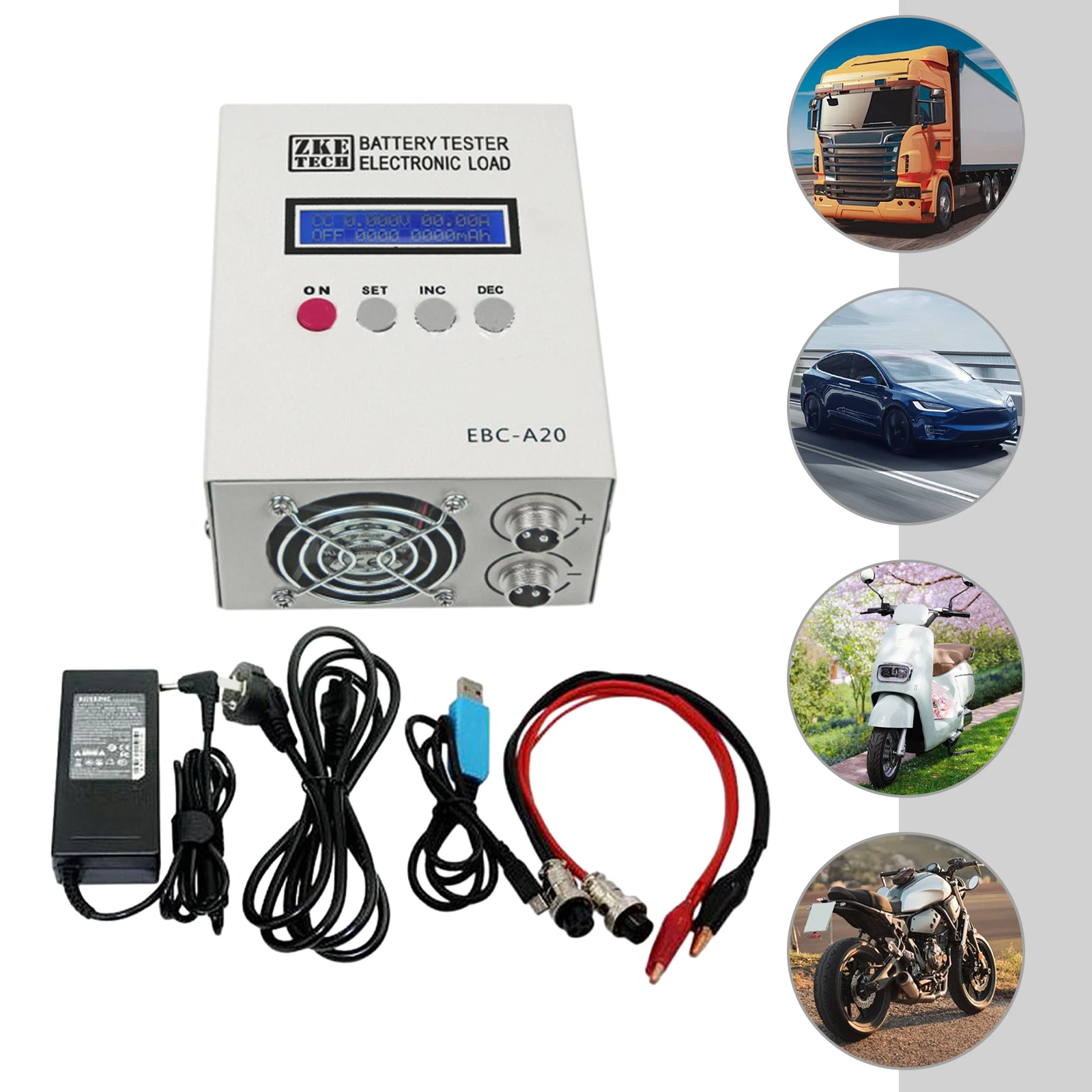 For EBC-A20 Battery Capacity Charger Discharging Tester Lithium Lead-acid 30V 20A, EBC-A20 Lithium Battery Capacity Tester