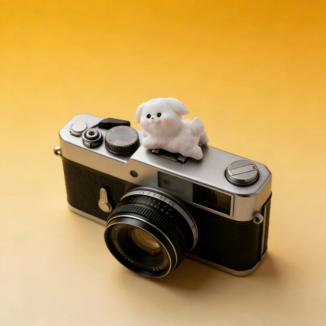 DIY Cute Dog Ornament Camera Hot Shoe Cover Protective Cap for Canon Nikon Sony Fuji XT5 XT50 XM5 Leica Mirrorless Accessories view 2