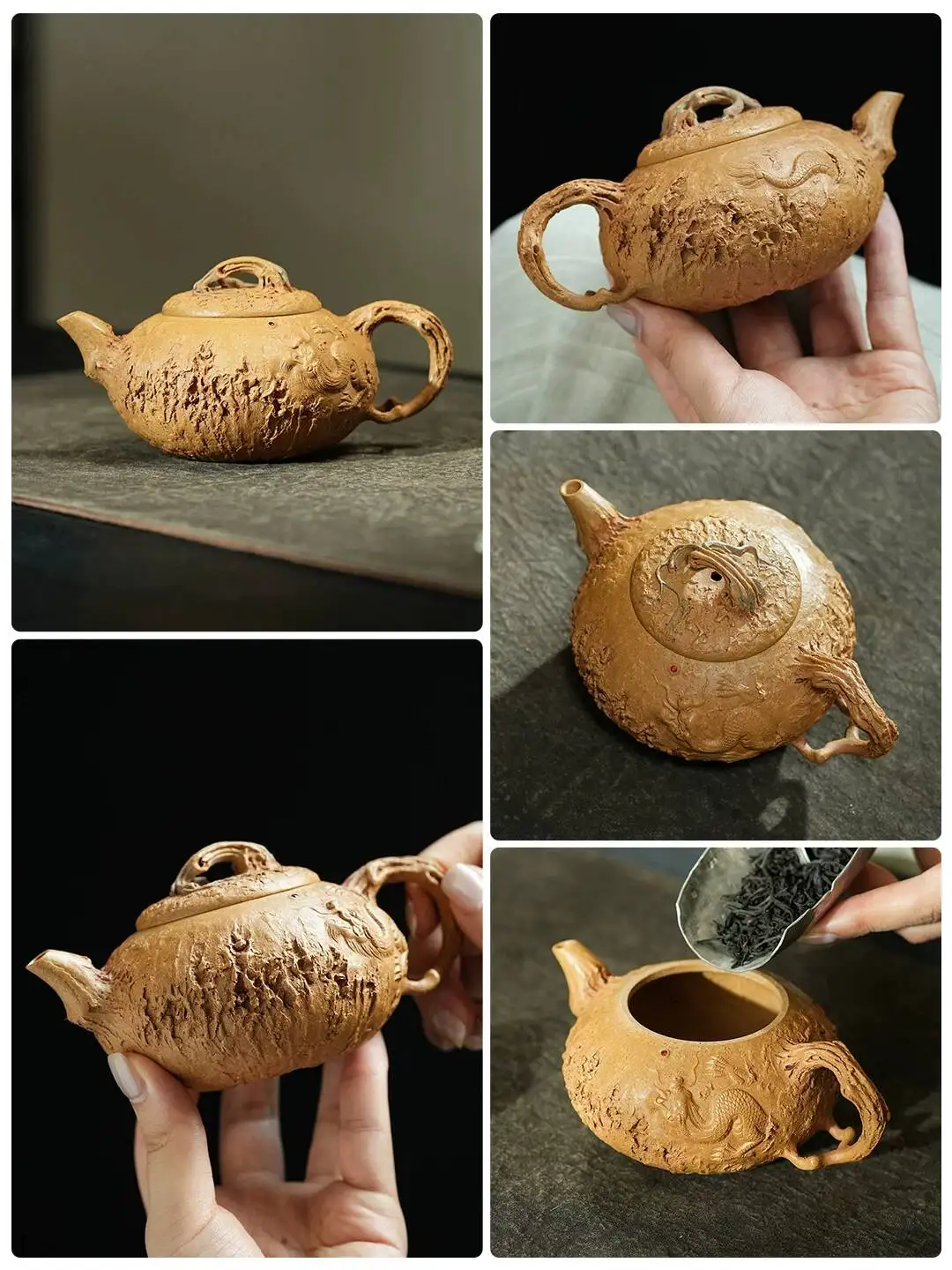 Yihu Chun High-End Purple Teapot, Yinlong Gongchun 230Cc, Handmade By Famous Master Chen Zhen, Original Mineral Clay