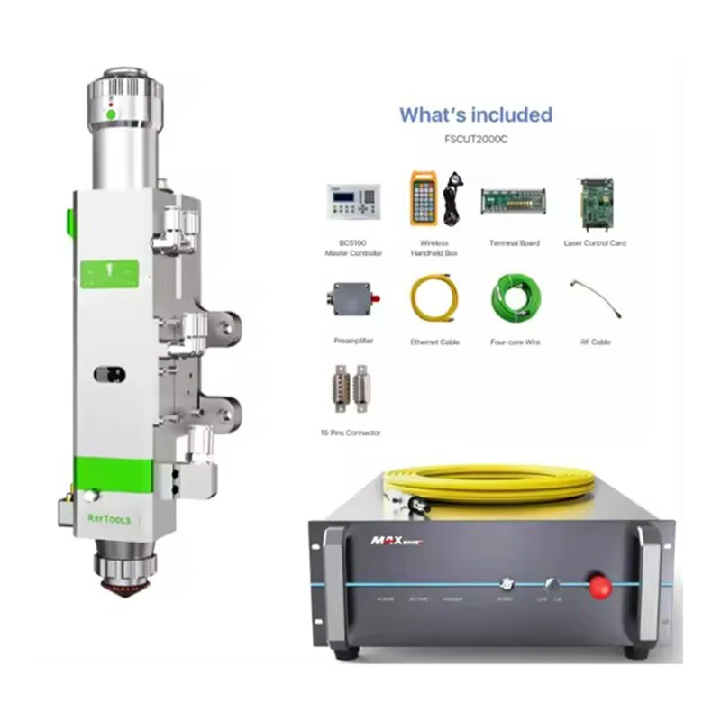 Fiber laser cutting machine accessories best-cost combination MAX 3000w laser source +BM111+Fscut2000 + bcs100