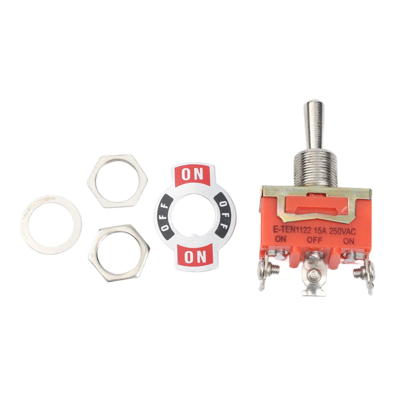 E TEN1122 15A 250V 3 Pin SPST Rocker Switch for Industrial Machinery Marine Equipment and Vehicle Power Control
