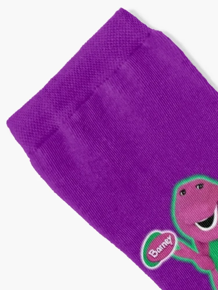 Barney The Dinosaur glowing in green Socks Argentina Running winter thermal new year Socks Girl Men's